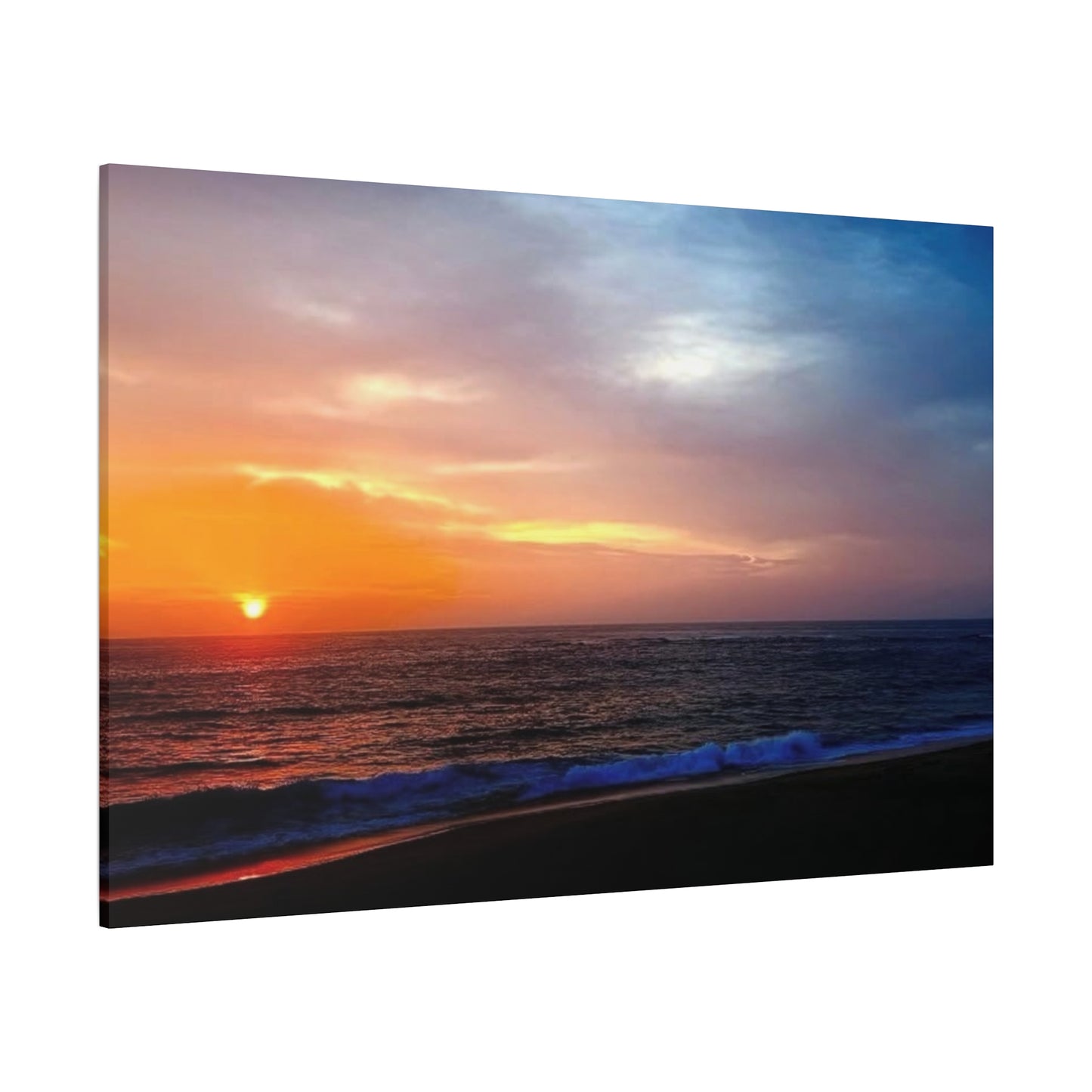 “Breakwall Dawn” – Newcastle Sunrise Matte Canvas