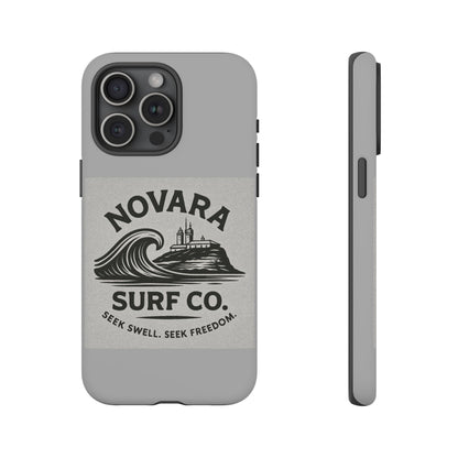 Novara Surf Co. Tough Case – Coastal Wave Logo (Impact Protection)