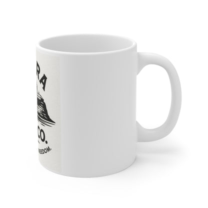 Novara Surf Co. “Classic Coastline” Ceramic Mug – Seek Swell, Seek Freedom