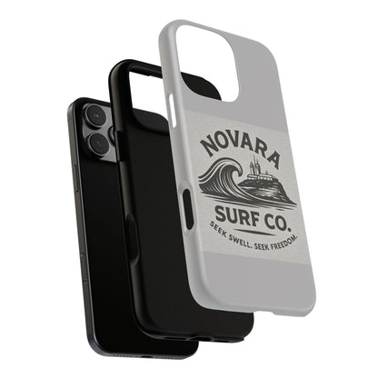 Novara Surf Co. Tough Case – Coastal Wave Logo (Impact Protection)