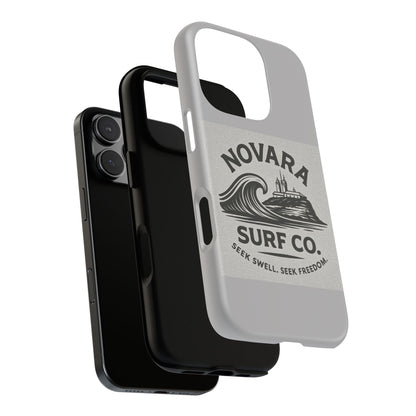 Novara Surf Co. Tough Case – Coastal Wave Logo (Impact Protection)