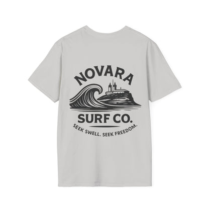 Novara Surf Co. T-Shirt — 'Seek Swell, Seek Freedom' Graphic Tee
