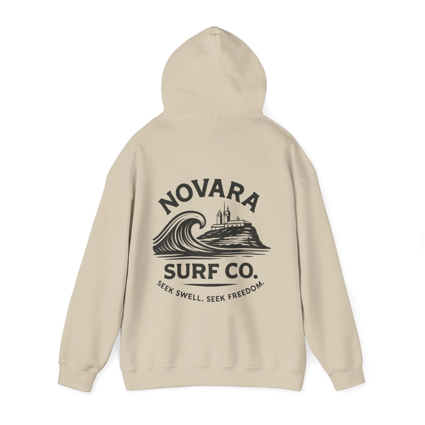 Novara Surf Co. “Coastal Heritage” Graphic Hoodie – Seek Swell, Seek Freedom