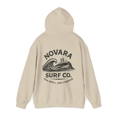 Novara Surf Co. “Coastal Heritage” Graphic Hoodie – Seek Swell, Seek Freedom