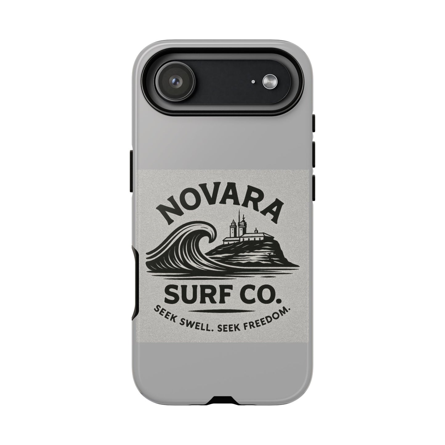 Novara Surf Co. Tough Case – Coastal Wave Logo (Impact Protection)