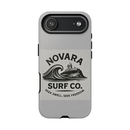 Novara Surf Co. Tough Case – Coastal Wave Logo (Impact Protection)