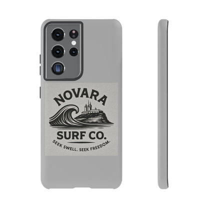 Novara Surf Co. Tough Case – Coastal Wave Logo (Impact Protection)