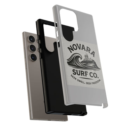 Novara Surf Co. Tough Case – Coastal Wave Logo (Impact Protection)