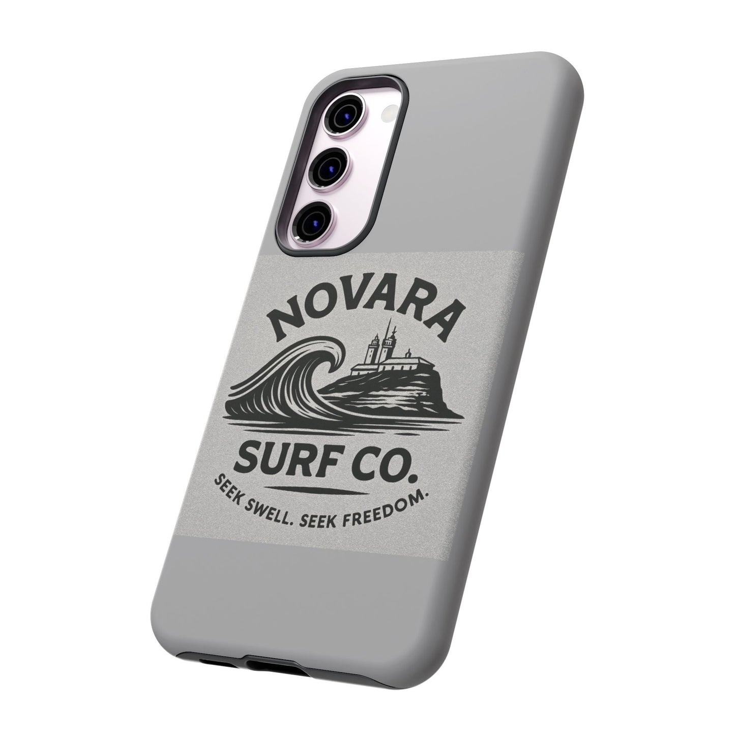 Novara Surf Co. Tough Case – Coastal Wave Logo (Impact Protection)