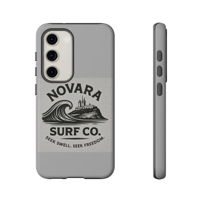 Novara Surf Co. Tough Case – Coastal Wave Logo (Impact Protection)