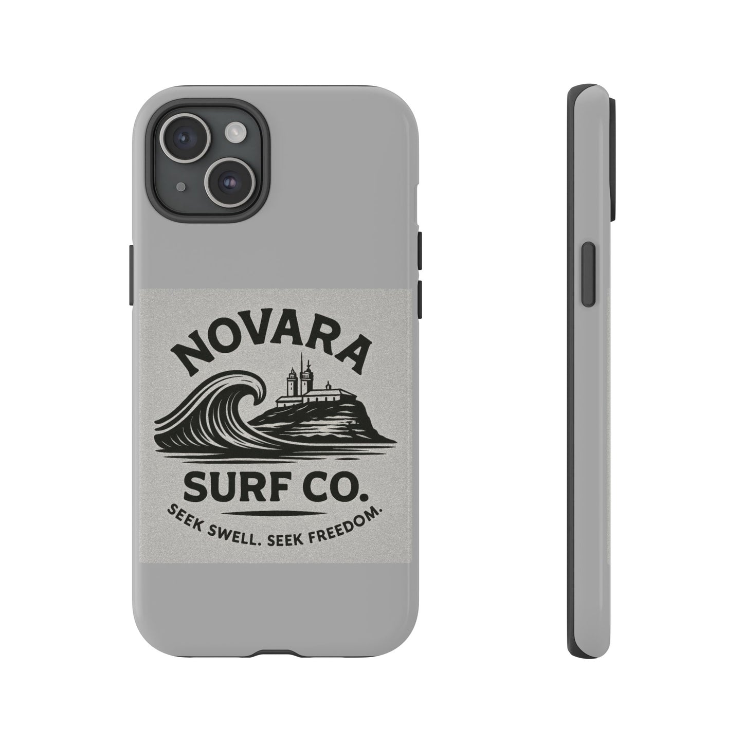 Novara Surf Co. Tough Case – Coastal Wave Logo (Impact Protection)