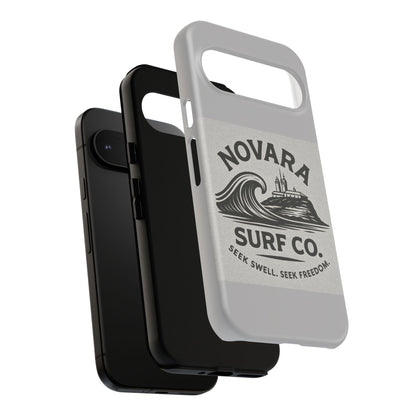 Novara Surf Co. Tough Case – Coastal Wave Logo (Impact Protection)