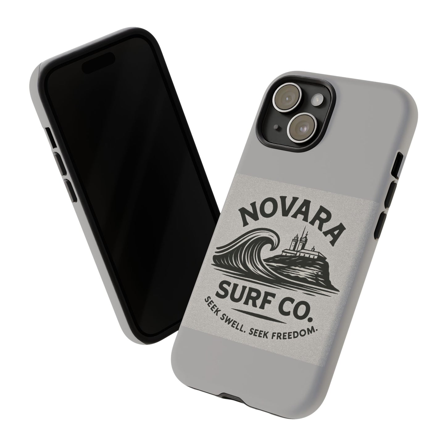 Novara Surf Co. Tough Case – Coastal Wave Logo (Impact Protection)