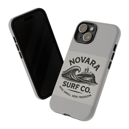 Novara Surf Co. Tough Case – Coastal Wave Logo (Impact Protection)
