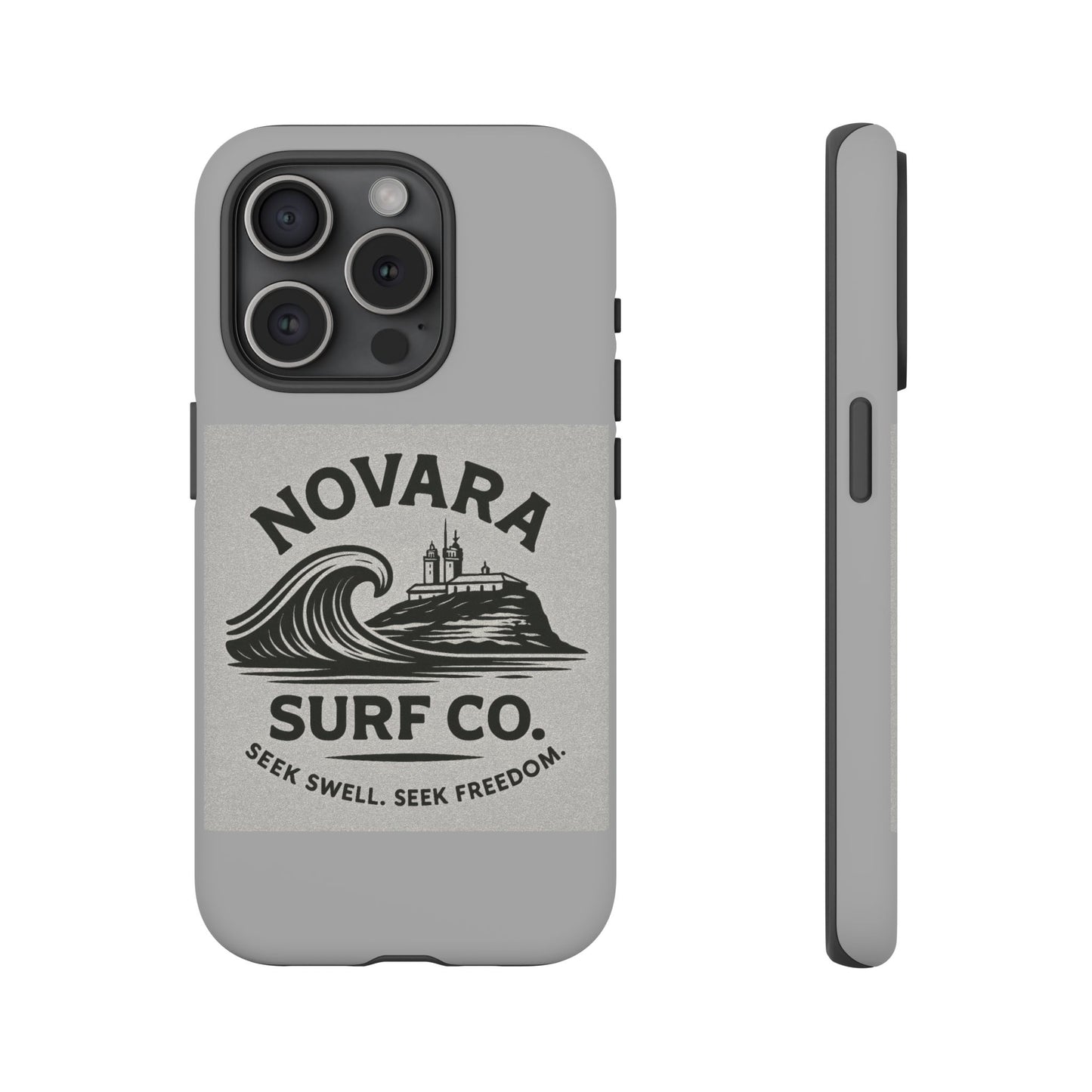 Novara Surf Co. Tough Case – Coastal Wave Logo (Impact Protection)