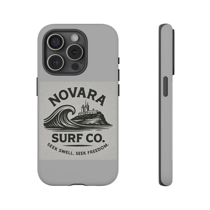 Novara Surf Co. Tough Case – Coastal Wave Logo (Impact Protection)