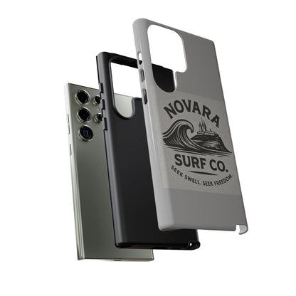 Novara Surf Co. Tough Case – Coastal Wave Logo (Impact Protection)