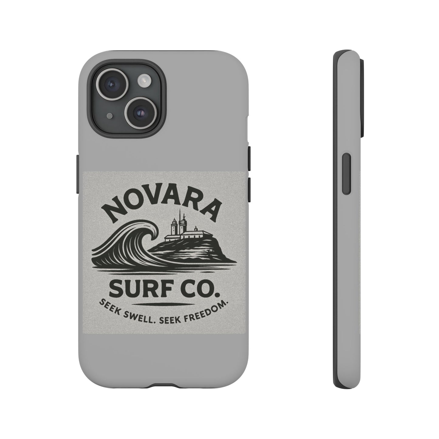 Novara Surf Co. Tough Case – Coastal Wave Logo (Impact Protection)