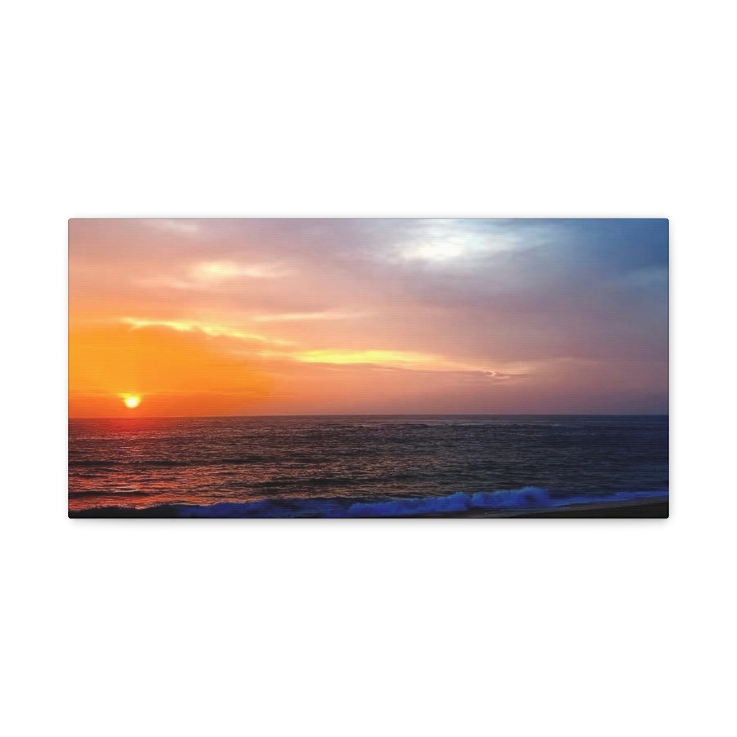 “Breakwall Dawn” – Newcastle Sunrise Matte Canvas