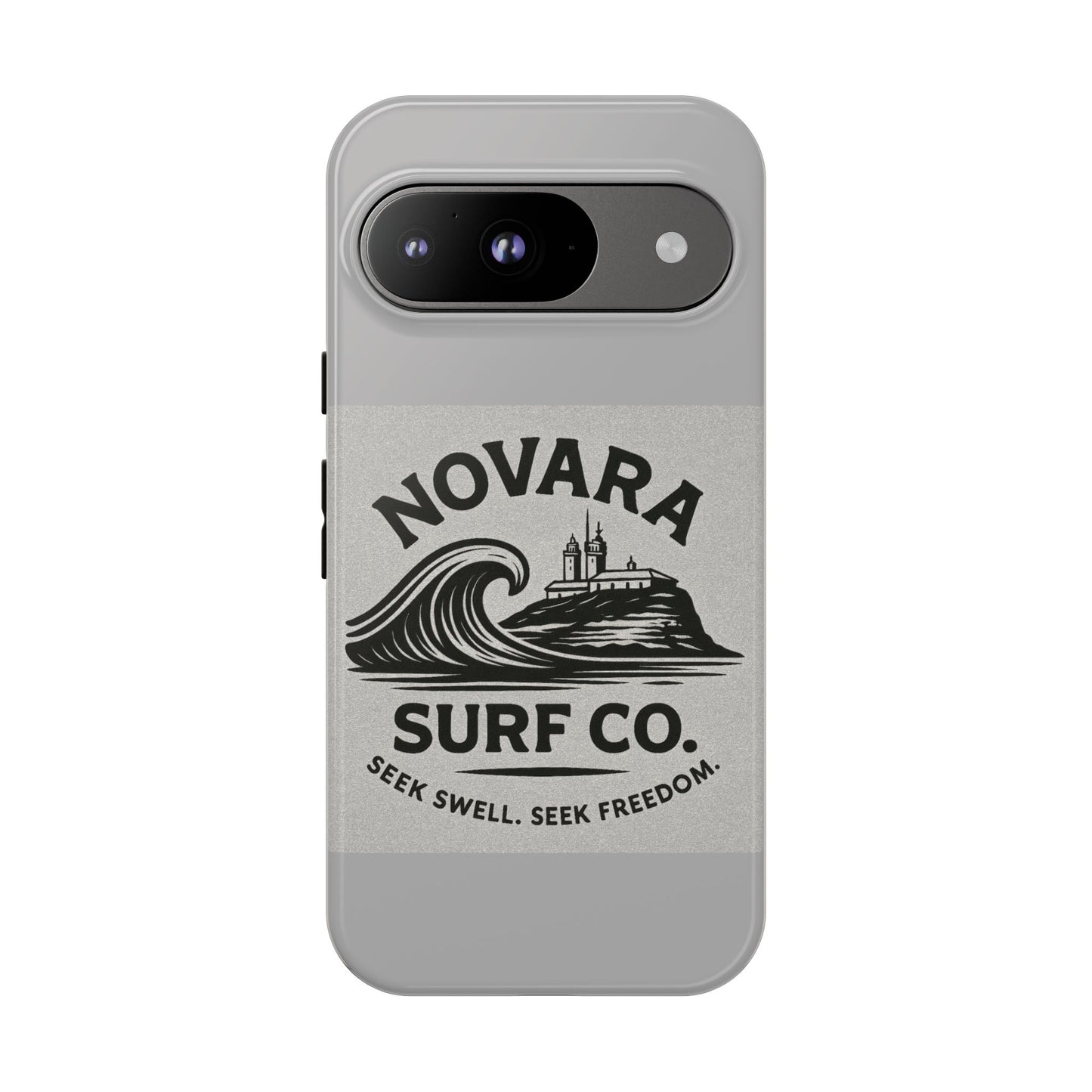 Novara Surf Co. Tough Case – Coastal Wave Logo (Impact Protection)