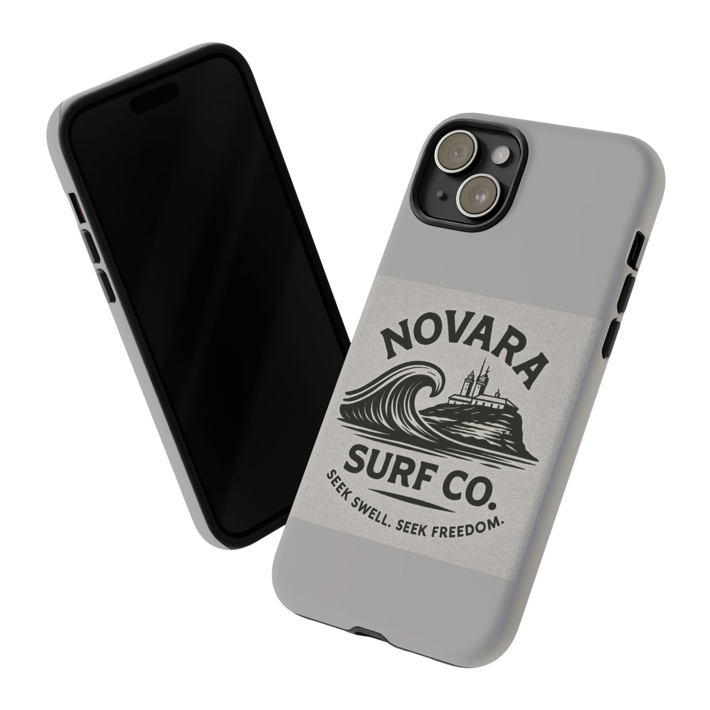 Novara Surf Co. Tough Case – Coastal Wave Logo (Impact Protection)