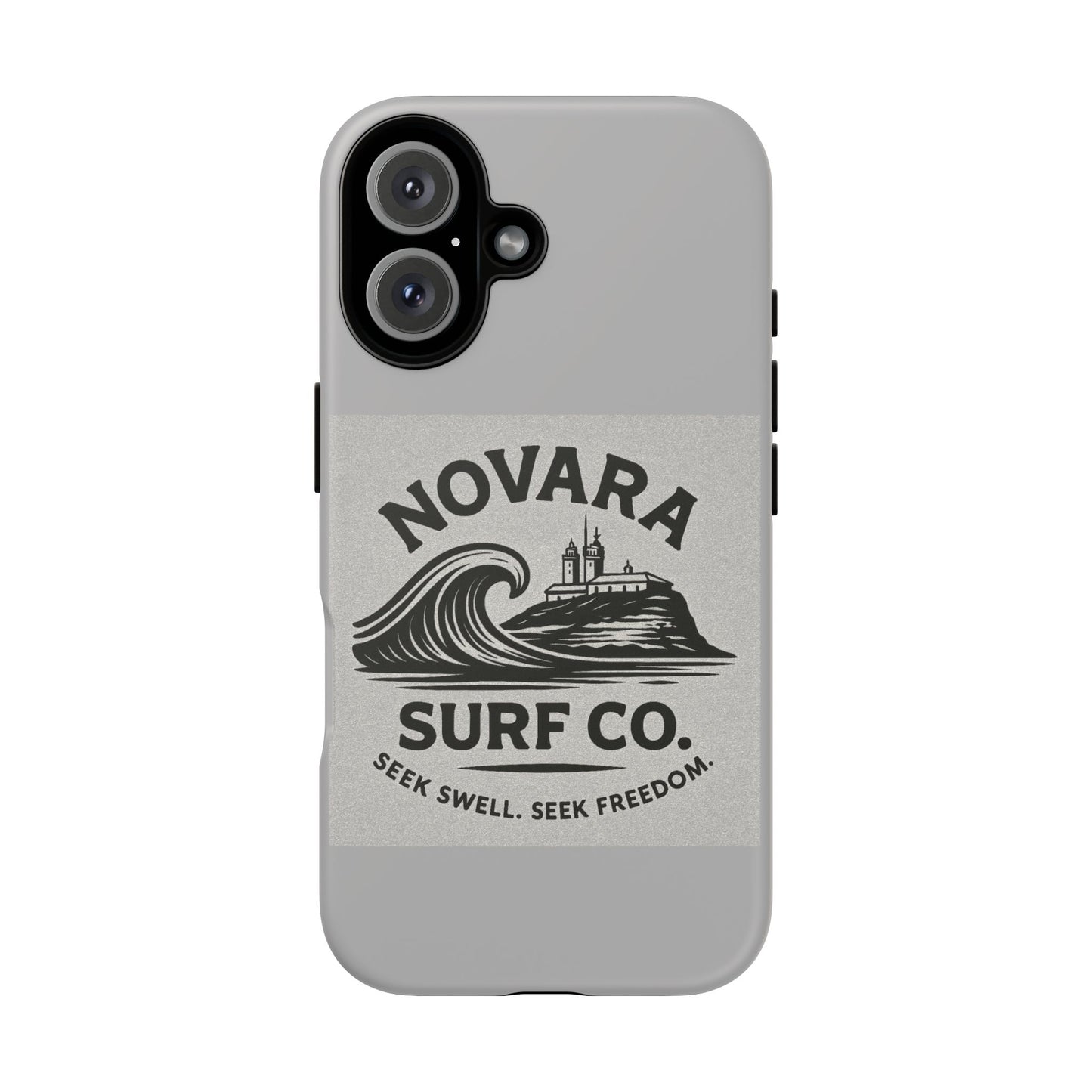 Novara Surf Co. Tough Case – Coastal Wave Logo (Impact Protection)