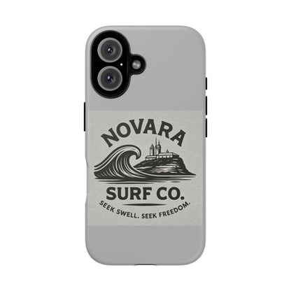 Novara Surf Co. Tough Case – Coastal Wave Logo (Impact Protection)
