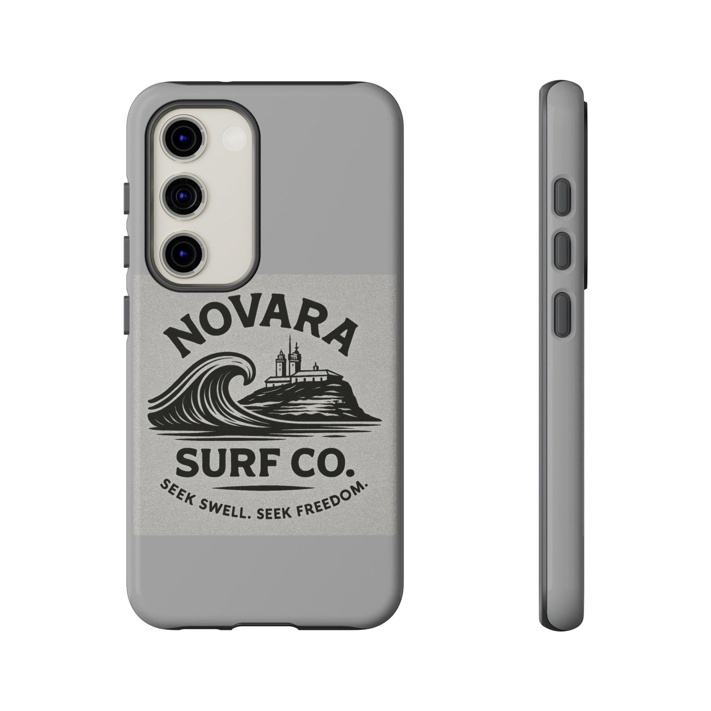 Novara Surf Co. Tough Case – Coastal Wave Logo (Impact Protection)