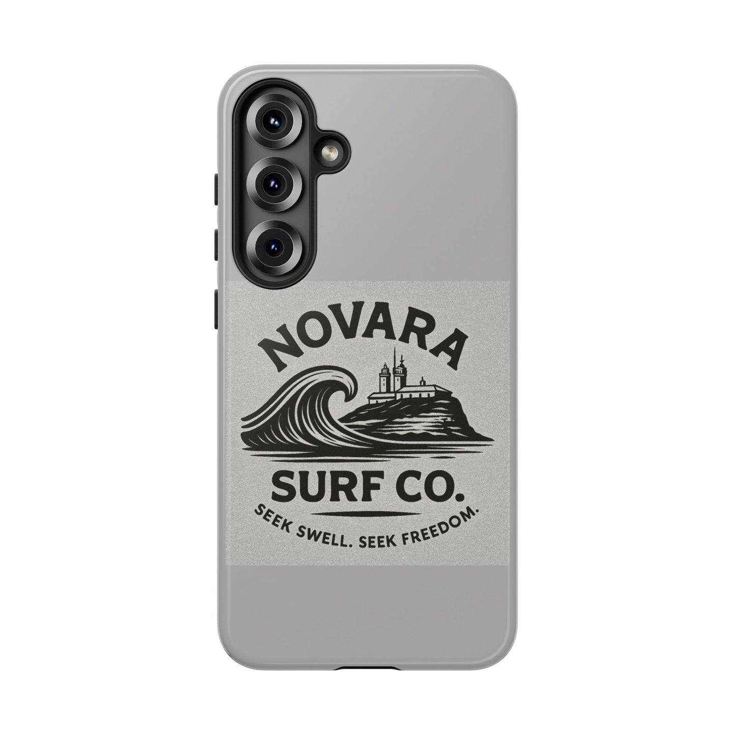 Novara Surf Co. Tough Case – Coastal Wave Logo (Impact Protection)