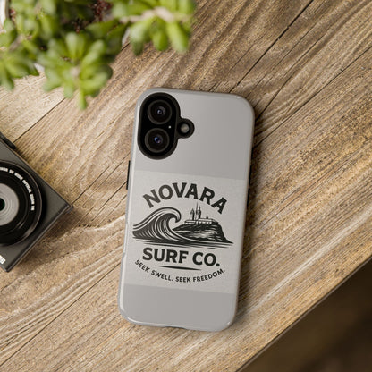 Novara Surf Co. Tough Case – Coastal Wave Logo (Impact Protection)