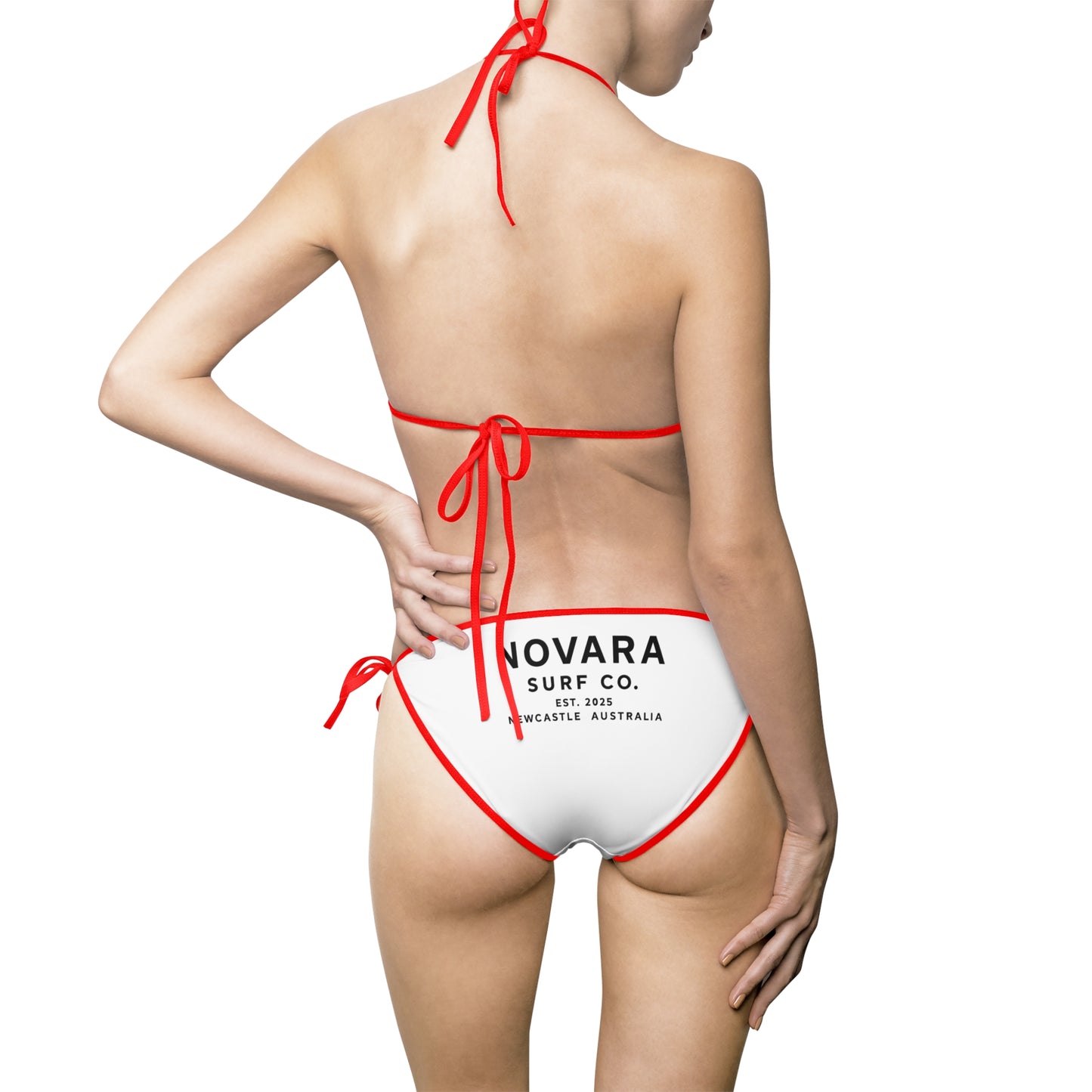 Novara Surf Co. Women’s Classic Tie Bikini Set – Coastal White