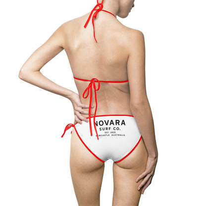 Novara Surf Co. Women’s Classic Tie Bikini Set – Coastal White