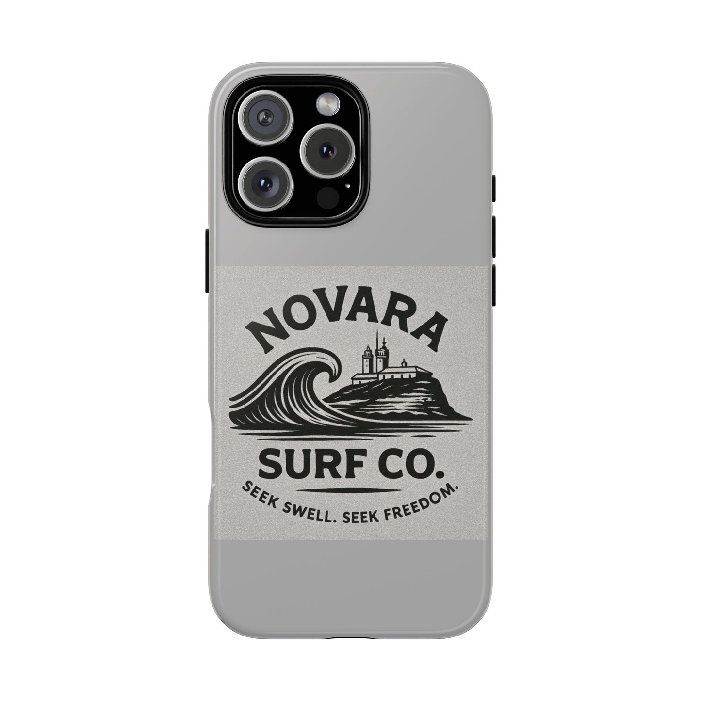 Novara Surf Co. Tough Case – Coastal Wave Logo (Impact Protection)