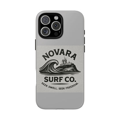 Novara Surf Co. Tough Case – Coastal Wave Logo (Impact Protection)