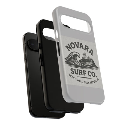 Novara Surf Co. Tough Case – Coastal Wave Logo (Impact Protection)