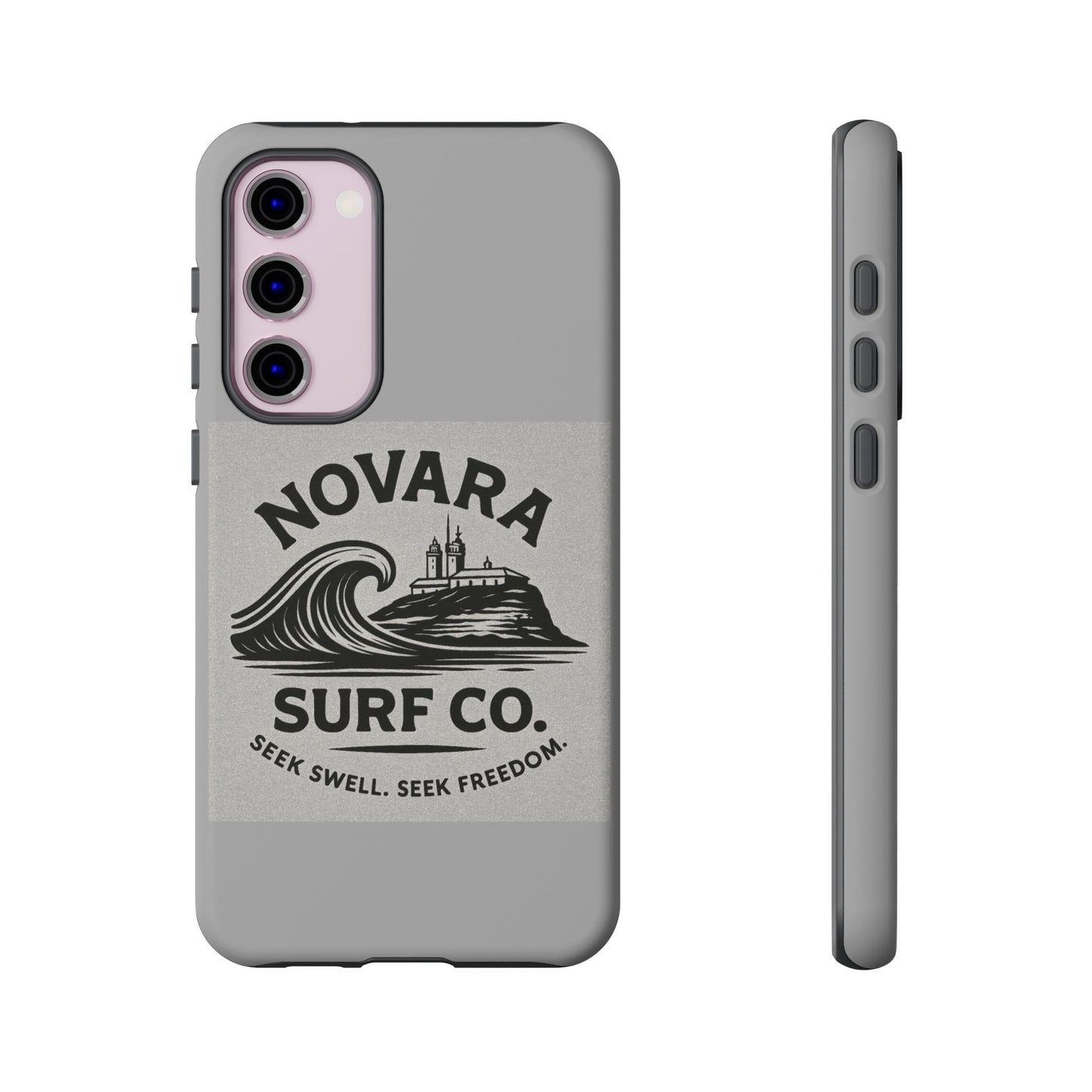 Novara Surf Co. Tough Case – Coastal Wave Logo (Impact Protection)