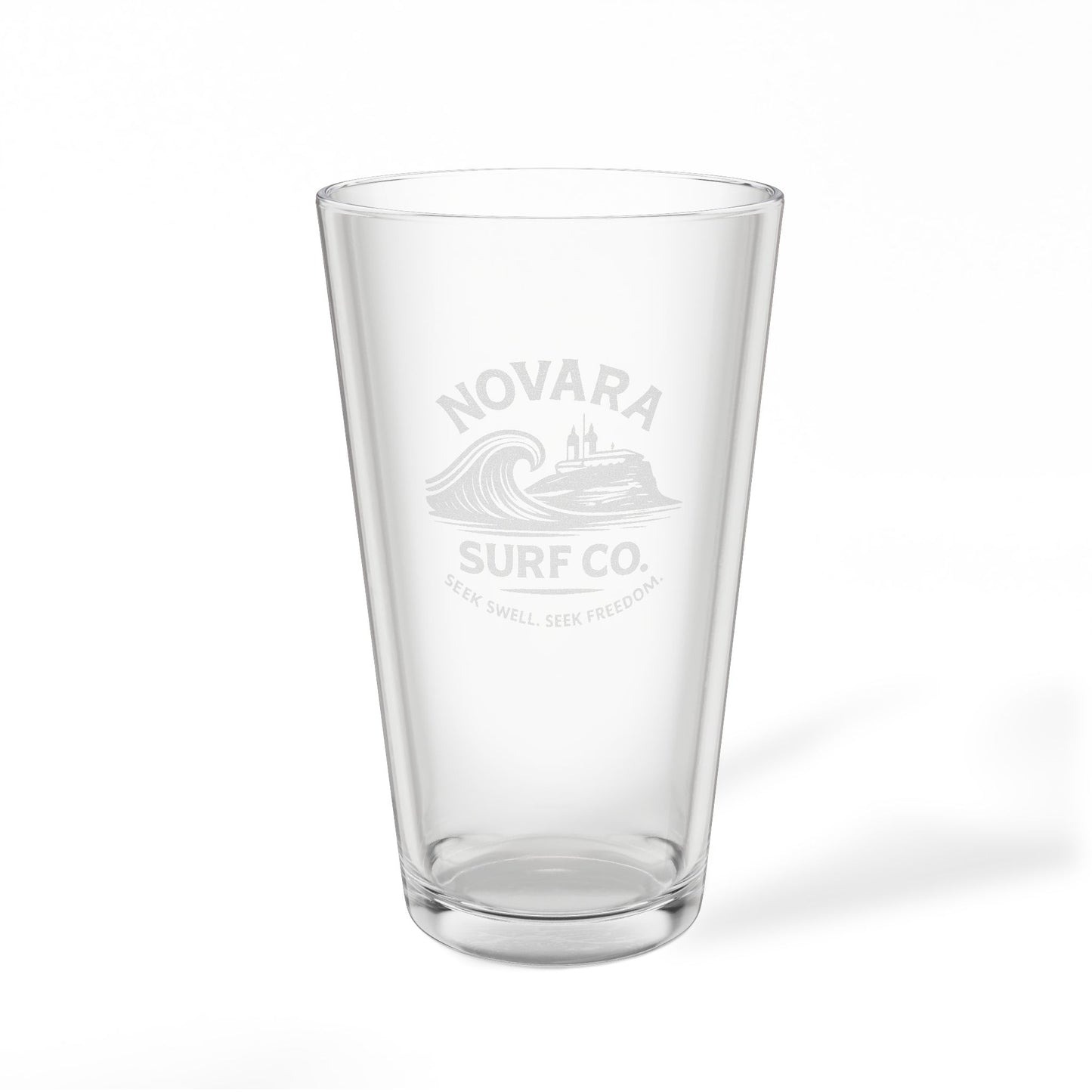 Engraved Pint Glass — Novara Surf Co. Logo