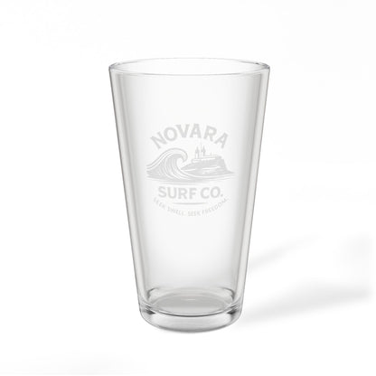 Engraved Pint Glass — Novara Surf Co. Logo