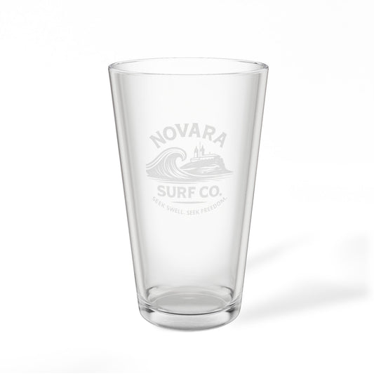 Engraved Pint Glass — Novara Surf Co. Logo