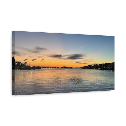 Sunset Harbor Matte Canvas Wall Art – Stretched 1.25"