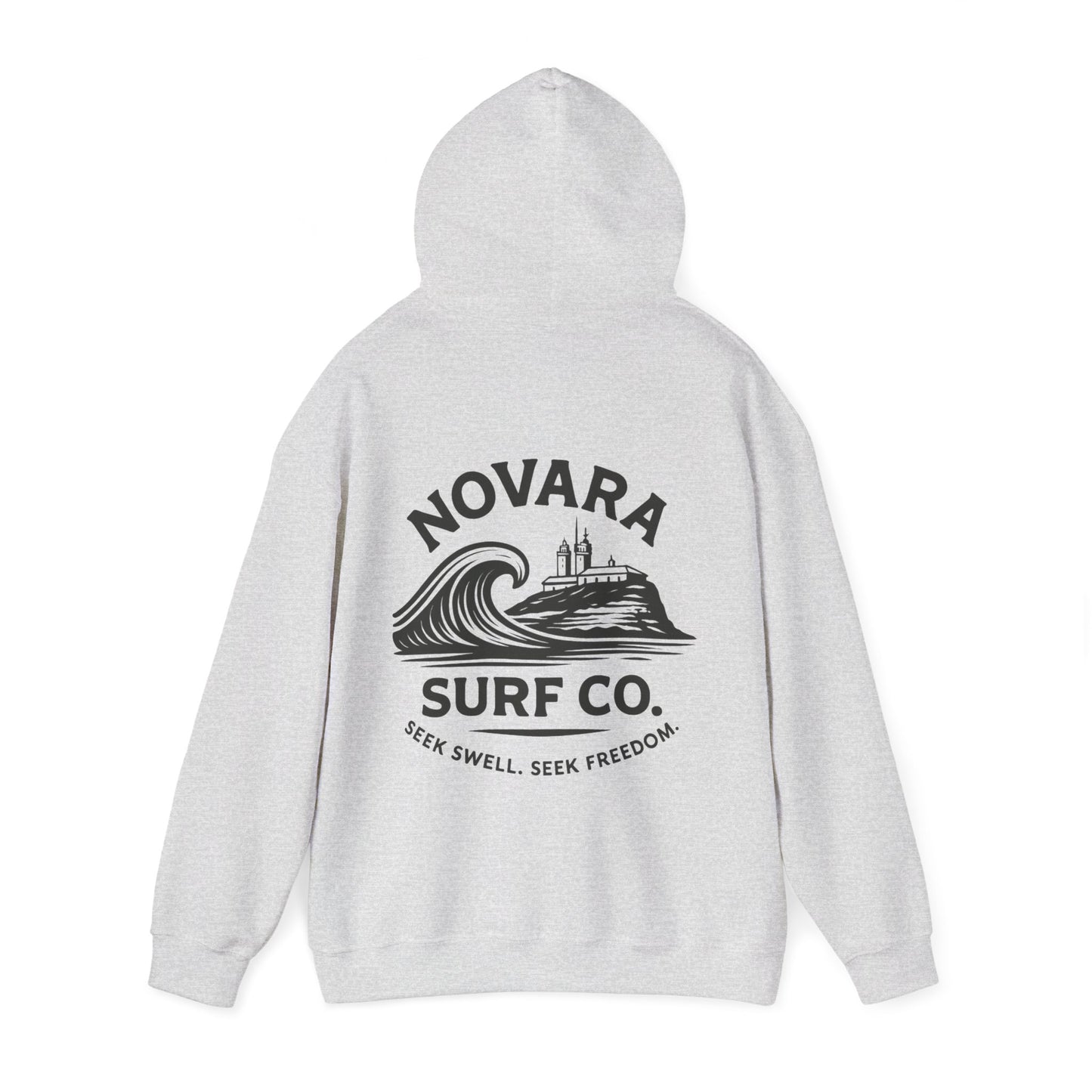 Novara Surf Co. “Coastal Heritage” Graphic Hoodie – Seek Swell, Seek Freedom