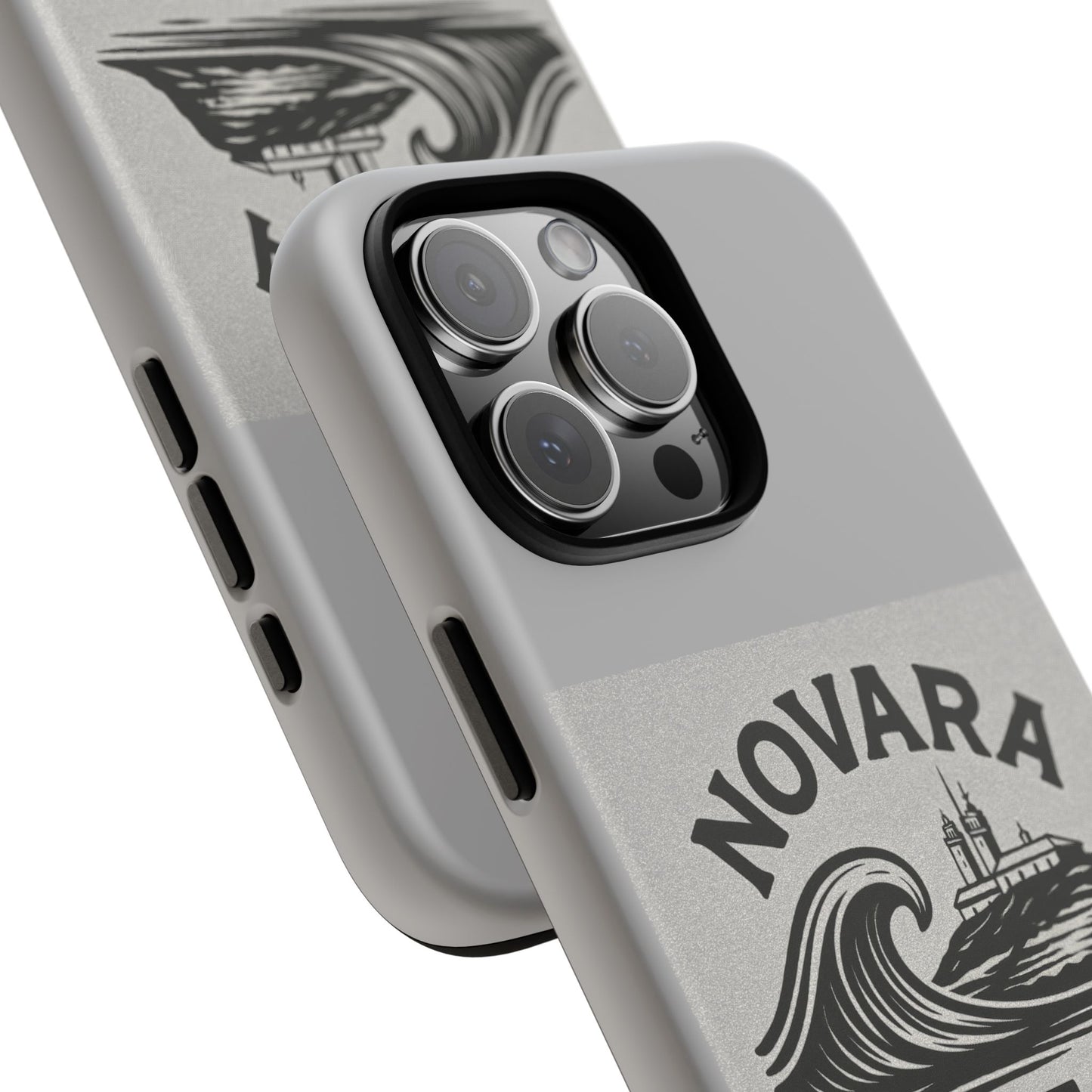 Novara Surf Co. Tough Case – Coastal Wave Logo (Impact Protection)