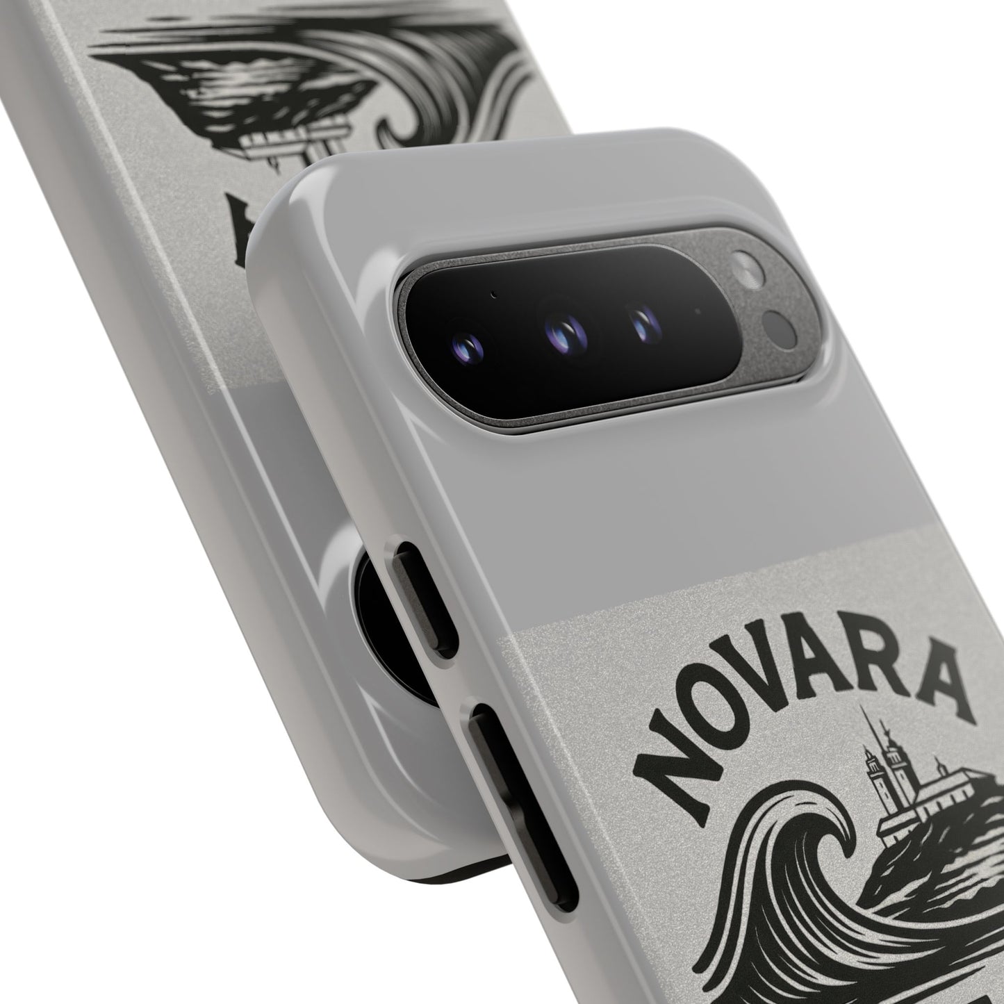 Novara Surf Co. Tough Case – Coastal Wave Logo (Impact Protection)
