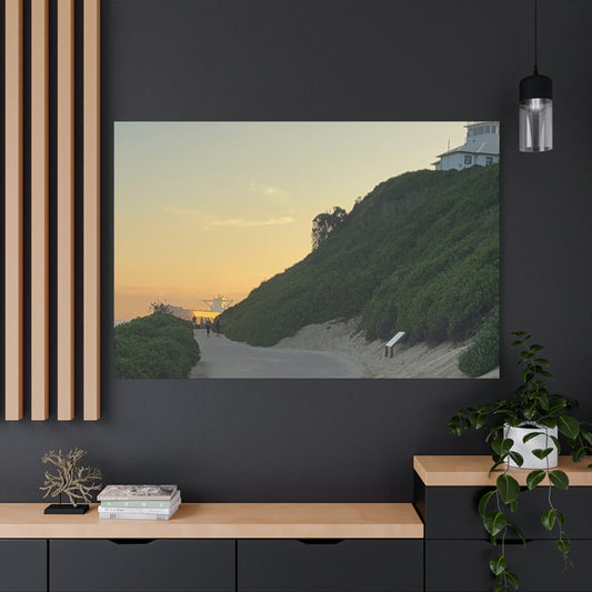 Beach Sunset Path Matte Stretched Canvas (1.25")