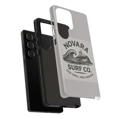 Novara Surf Co. Tough Case – Coastal Wave Logo (Impact Protection)
