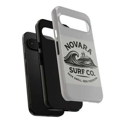 Novara Surf Co. Tough Case – Coastal Wave Logo (Impact Protection)