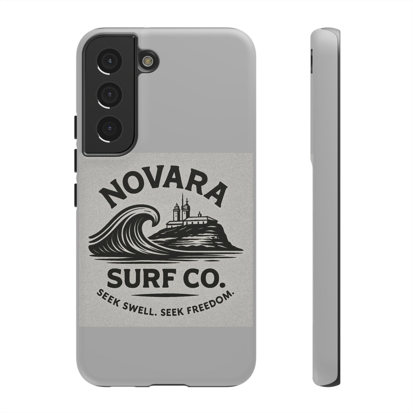 Novara Surf Co. Tough Case – Coastal Wave Logo (Impact Protection)