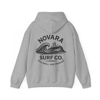 Novara Surf Co. “Coastal Heritage” Graphic Hoodie – Seek Swell, Seek Freedom