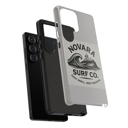 Novara Surf Co. Tough Case – Coastal Wave Logo (Impact Protection)