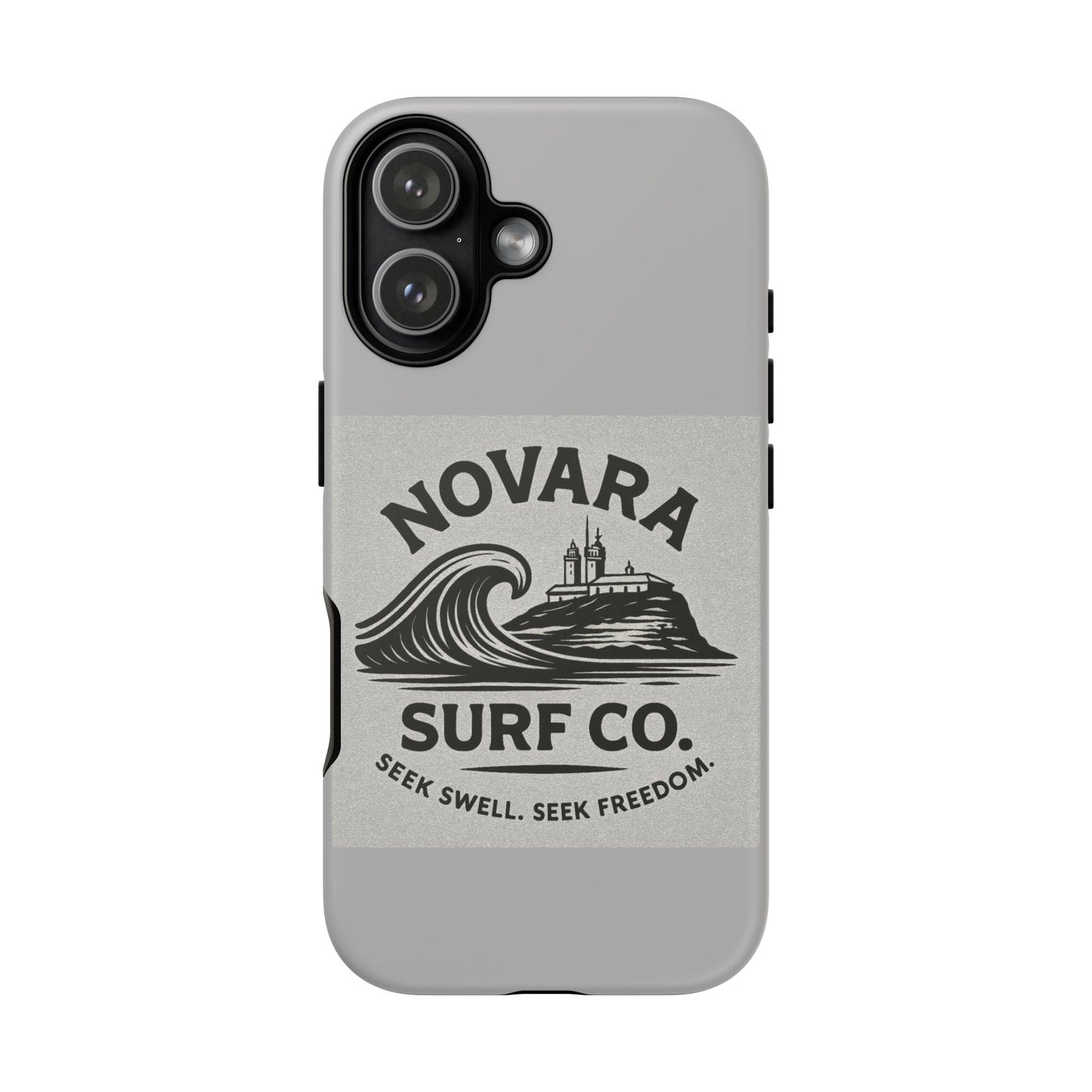 Novara Surf Co. Tough Case – Coastal Wave Logo (Impact Protection)